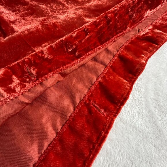 Blue Fish Womens Velvet Tunic Top & Maxi Skirt Set Size 1 Red Art to Wear - Picture 12 of 16